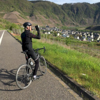 Kurze Trinkpause kurz vor Bremm an der Mosel