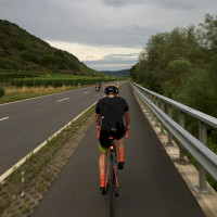 Fast am Ziel am späten Abend kurz vor Koblenz